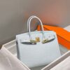 Hermes Birkin 30cm Bag In Blue Brume Clemence Leather GHW