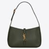 Saint Laurent Le 5 À 7 Hobo Bag in Green Smooth Leather