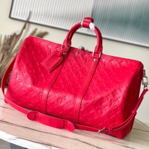 Louis Vuitton Keepall Bandoulière 50 Travel Bag – Red