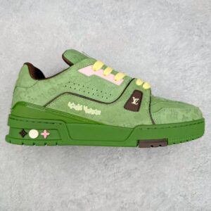 Louis Vuitton Trainer LV Low-Top Casual Shoes Sneakers Sports Shoes Men's Shoes Women's Shoes Green 1ACR6E