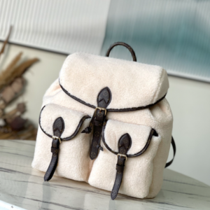 Louis Vuitton Backpack Shearling Handbag – White
