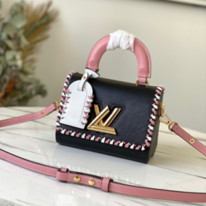Louis Vuitton Epi Top Handle Twist MM Handbag – Black