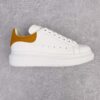 Alexander McQueen White and Tan Low-Top Sneakers Casual Footwear Platform Shoes Height-Enhancing Footwear Men's Shoes Women's Shoes