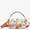 Fendi Baguette Medium Bag In Multicolour Canvas