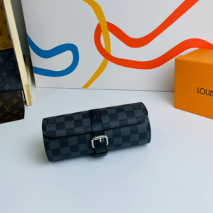 Louis Vuitton Damier Graphite 3 Watch Case – Black