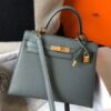 Hermes Kelly 28cm Sellier Bag In Vert Amande Epsom Leather