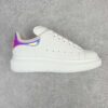 Alexander McQueen White Glitter Laser-Cut Tail Low-Top Skate Shoes Casual Footwear Chunky Sole Height-Enhancing Shoes Men's Shoes Women's Shoes 553680WHX929123