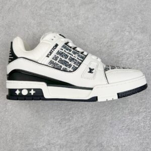 LADY PINK LOUIS VUITTON Trainer Artist Collaboration Black and White Low-Top Casual Shoes Skate Shoes Sports Shoes Men's Shoes Women's Shoes