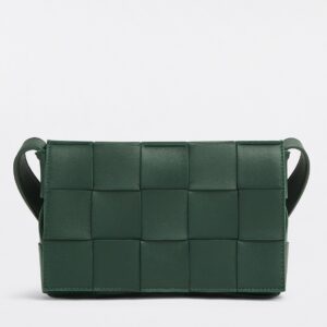 Bottega Veneta Cassett Bag In Raintree Intrecciato Lambskin