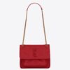 Saint Laurent Niki Baby Bag In Red Lambskin