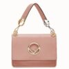 Fendi Kan I F Shoulder Bag In Pink Calfskin