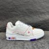 Louis Vuitton LV Trainer Low-top casual trainers Sneakers Sports shoes Men's shoes Women's shoes Sneakers White and pink Cruise exclusive 1APHLG
