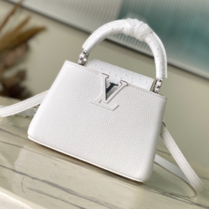 Louis Vuitton Capucines Taurillon Small Handbag – White
