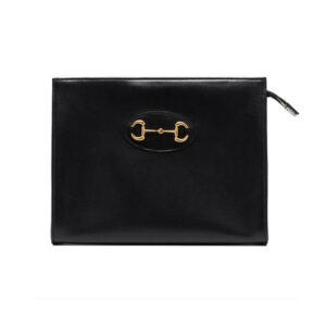 Replica Gucci 1955 Horsebit-Embellished Leather Pouch 621890