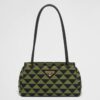 Prada Supernova Small Shoulder Bag In Black/Green Fabric