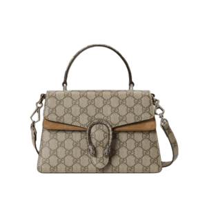 Replica Gucci Small Dionysus Top Handle Bag 739496 Taupe Suede Trim