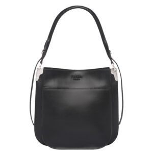 Prada Margit Shoulder Bag In Black Calfskin