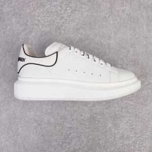 Alexander McQueen White Low-Top Sneakers with Black-and-White Tails Casual Shoes, Chunky-Soled Shoes, Height-Enhancing Shoes Men's Shoes, Women's Shoes 625156WHXMT9074