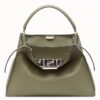 Fendi Green Peekaboo X Lite Large Bag