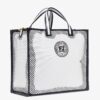Fendi Shopper Bag In White Glazed Canvas