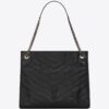 Saint Laurent Medium Niki Shopping Bag In Black Leather