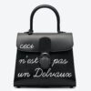 Delvaux Brillant L'Humour MM Bag in Black Box Calf Leather