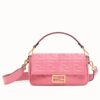 Fendi Pink FF Motif Medium Baguette Bag