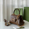 Replica Gucci Horsebit 1955 Leather Top Handle Bag 703848