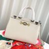 Replica Gucci Zumi Ostrich Leather Medium Top Handle Bag 564714 White