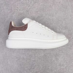Alexander McQueen White Mocha Low-Top Sneakers Casual Shoes Chunky-Soled Shoes Height-Enhancing Shoes Men's Shoes Women's Shoes 553770WHGP79256