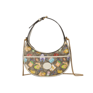 Replica Gucci Half-Moon-Shaped Mini Bag with Interlocking G 726843 Animal Print