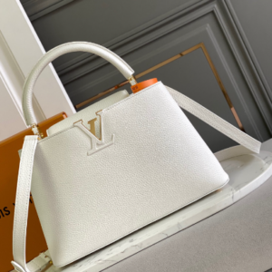 Louis Vuitton Capucines BB Galet Medium Bag – White