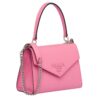 Prada Monochrome Top Handle Bag In Pink Saffiano Leather