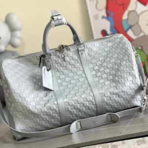Louis Vuitton Keepall Bandoulière 50 Travel Bag – Gray