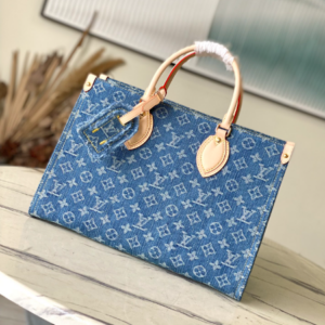 Louis Vuitton Onthego Medium Denim Square Bag – Blue