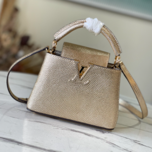Louis Vuitton Lizard Mini Capucines Handbag – Golden