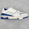 Louis Vuitton Trainer #54 White and Blue Low-Top Casual Shoes, Skate Shoes, Sports Shoes for Men and Women 1ABFA9