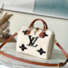 Louis Vuitton Speedy Bandouliere 25 Shearling Handbag – White