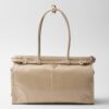 Prada Large Tote Bag in Beige Soft Leather