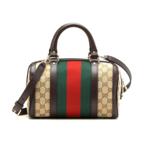 Replica Gucci Vintage Web Original GG Boston Bag 269876 Coffee