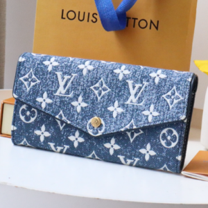 Louis Vuitton Monogram Jacquard Denim Sarah Wallet – Blue