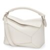 Loewe Puzzle Small Bag in White Grained Leather