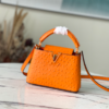 Louis Vuitton Mini Capucines Ostrich Leather Handbag – Orange