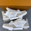 Louis Vuitton Trainer Velcro Fastening Low-Top Casual Shoes, Skate Shoes, Trainers for Men and Women in Khaki 1A9ZC2