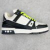 Louis Vuitton Trainer Black and White Low-Top Casual Shoes, Trainers, Sports Shoes for Men and Women 1A812N