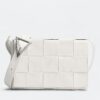 Bottega Veneta Cassett Bag In White Wrinkled Calfskin