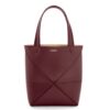 Loewe Mini Puzzle Fold Tote Bag in Bordeaux Calfskin