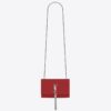Saint Laurent Small Kate Tassel Bag In Red Grained Leather