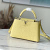 Louis Vuitton Small Capucines Ostrich Leather Handbag – Yellow